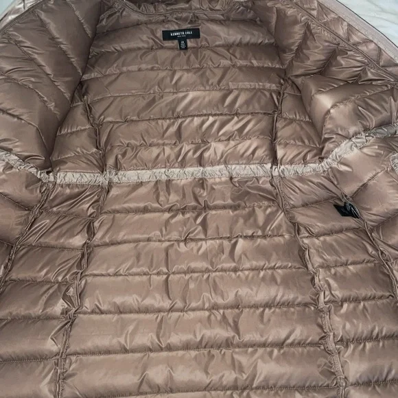 NWOT Kenneth Cole Khaki Brown Quilted Anorak Jacket - Picture 13 of 15